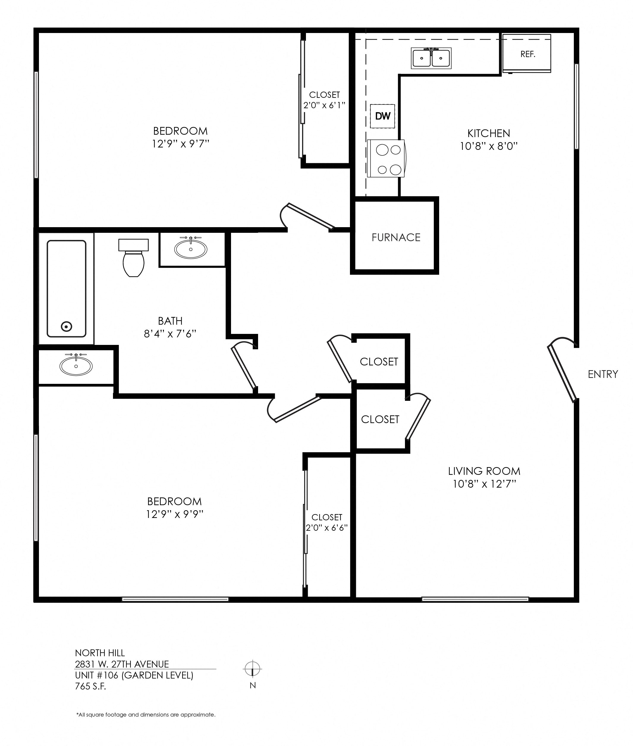 2 bedroom 1 bath for rent in Denver
